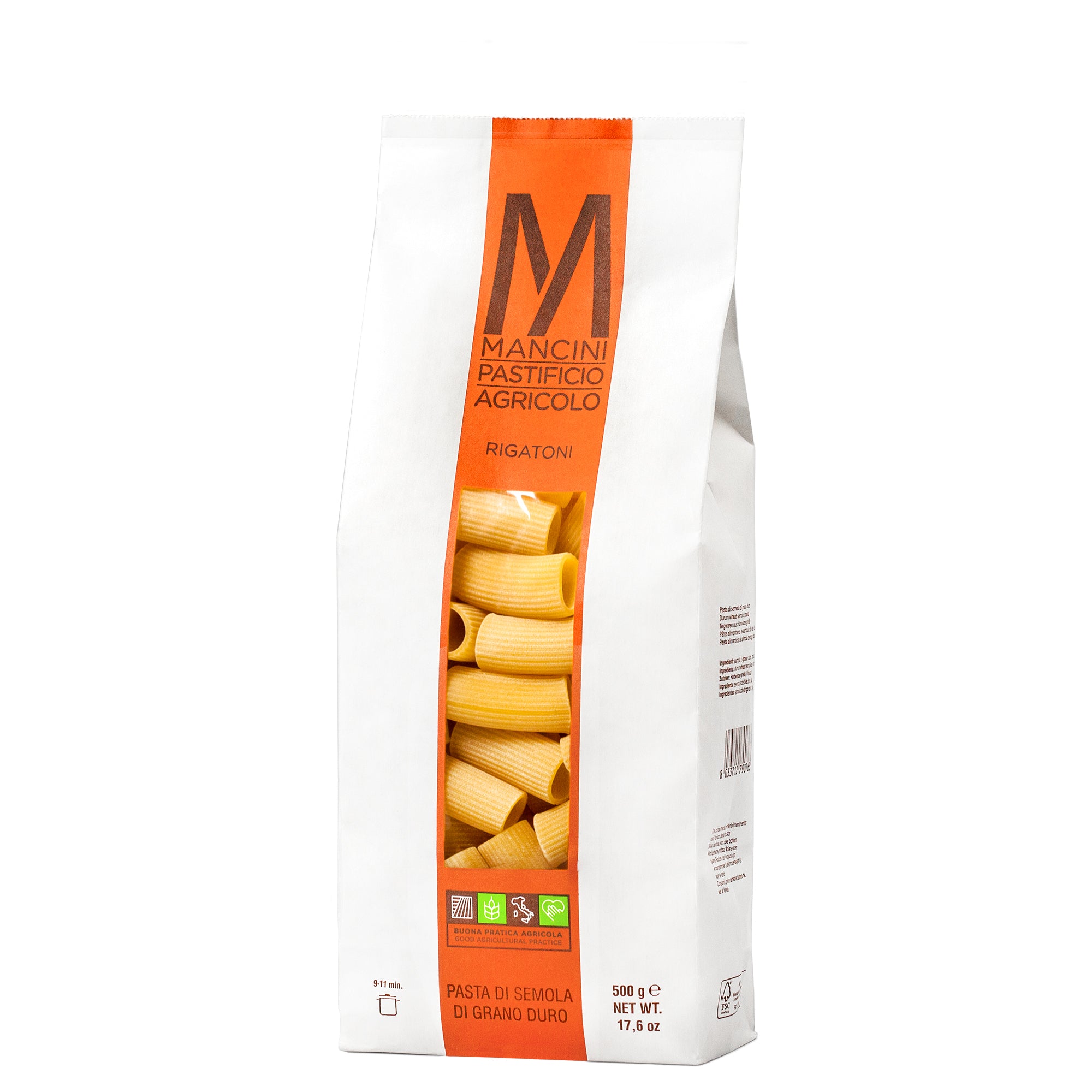 Rigatoni: Premium Italian Wheat Dried Pasta | Mancini Estate Pasta ...